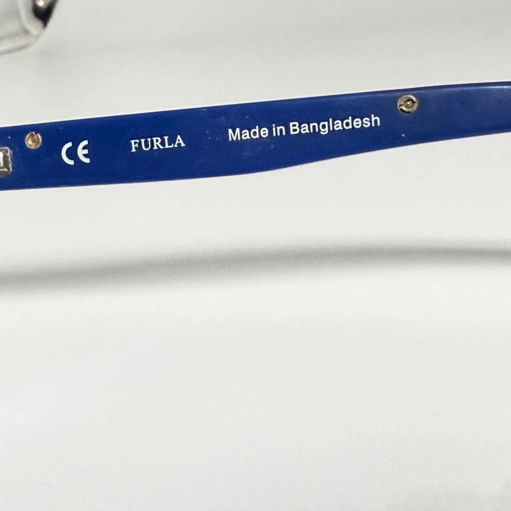 Furla VFU169K Womens Tortoise Blue Eyeglass Frames VFU169K COL.0744 140‎